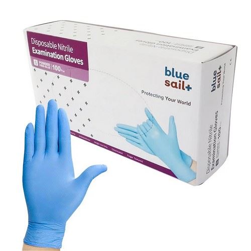 Rukavice BlueSail nitrilové, 100ks
